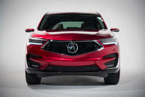 紅色Acura SUV前視圖（攝影棚燈光） — Acura 壁紙