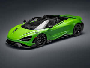 萊姆綠色McLaren 720S Spider敞篷跑車，配黑色內飾和車輪。 — 麥拉倫 壁紙