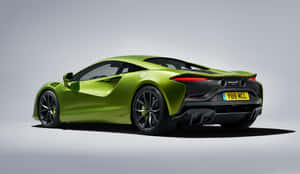 攝影棚燈光下的萊姆綠色McLaren跑車。 — 麥拉倫 壁紙