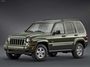 工作室燈光下的橄欖綠色Jeep Cherokee CRD SUV — 吉普 壁紙
