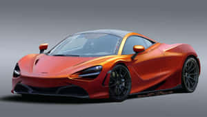 橙色McLaren跑車，配備黑色輪圈和空氣動力學設計，在工作室環境中。 — 酷炫F1 壁紙