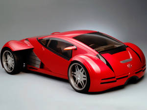 紅色Lexus概念車，銀色輪圈，工作室環境。 — 紅色美學 iPhone 壁紙