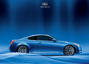 工作室中發光波浪上的時尚藍色 Infiniti 跑車 — 好看汽車 壁紙