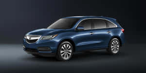 藍色Acura SUV在攝影棚燈光下，背景深色 — Acura 壁紙