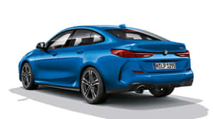 藍色BMW 2 Series Gran Coupe 後視圖 攝影棚拍攝 — 好看汽車 壁紙