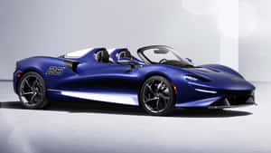 藍色McLaren Speedtail跑車在攝影棚中帶有白色飾邊 — 麥拉倫 壁紙