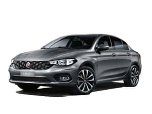 在攝影棚環境中從前側四分之三角度觀看的銀色 Fiat Tipo 轎車。 — 飛雅特 壁紙