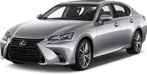 銀色Lexus轎車，線條銳利，帶有鍍鉻裝飾，黑色背景。