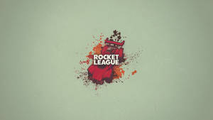 紅色Rocket League汽車在綠色背景上的油漆濺污。 — 火箭聯盟 壁紙