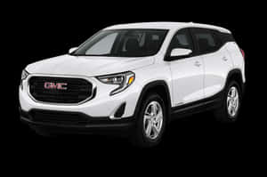 白色GMC Terrain SUV在黑色背景下的攝影棚照片 — 凱迪拉克 壁紙