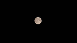 滿月位於黑暗夜空中央 — 高畫質月亮 壁紙