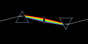 圖表顯示白光通過兩個稜鏡分裂成彩虹。 — 可愛又粉嫩 壁紙
