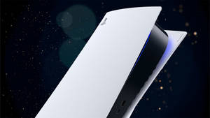 PlayStation 5主機在星光背景下帶有藍色燈光 — PS5 動態圖片 壁紙