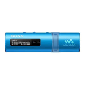 藍色Sony Walkman數位音樂播放器顯示歌曲名稱和藝術家。 — 音樂 壁紙