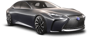 時尚銀色未來感 Lexus 概念車，黑色背景