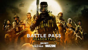 Battle Pass 第二季宣傳圖片，展示手持武器和直升機的士兵。 — 電玩遊戲 GIF 壁紙