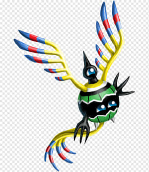 色彩繽紛的動漫怪物，有翅膀和爪子，正在飛行 — Pokémon 手機 壁紙