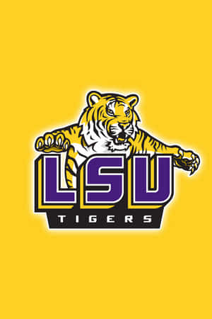 LSU Tigers 標誌，黃色背景上有一隻咆哮的老虎吉祥物 — 舊金山 iPhone 壁紙