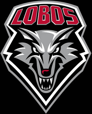 帶有紅色點綴和「LOBOS」字樣的兇猛狼吉祥物標誌。 — 運動 壁紙