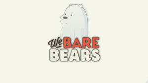 We Bare Bears 的卡通熊標誌，帶有風格化文字。 — 可愛熊 壁紙