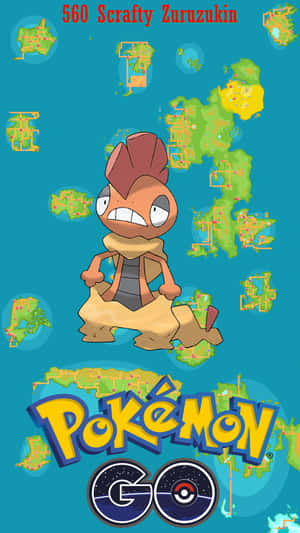 來自 Pokémon GO 的滑頭小子被漂浮的地圖碎片包圍。 — 電玩遊戲 GIF 壁紙