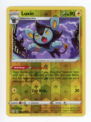 Luxio，一隻電鼠寶可夢，在雷電交加的暴風雨中跳躍。 — 寶可夢 壁紙