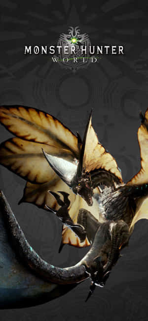來自Monster Hunter World遊戲藝術的兇猛龍。 — iPhone 17 Pro Max 壁紙