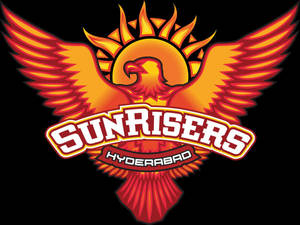 Sunrisers Hyderabad 球隊標誌，特色是一隻火焰鳳凰從太陽中升起。 — 海德拉巴日出者 壁紙