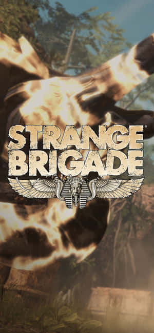 叢林中帶有 Strange Brigade 標誌的火焰有翼生物 — 電玩遊戲 GIF 壁紙