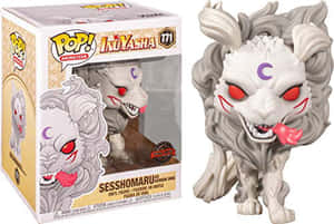 犬夜叉中殺生丸的Funko Pop! 乙烯基公仔，手持粉紅色舌頭。 — 動漫戰鬥 壁紙