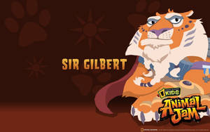來自遊戲 Animal Jam 的卡通老虎騎士，名叫吉爾伯特爵士。 — 卡通 壁紙