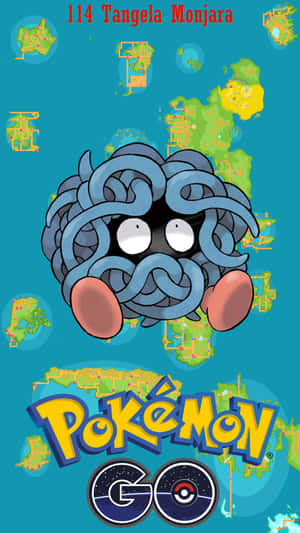 藤蔓怪寶可夢漂浮著地圖碎片和 Pokémon GO 標誌。 — 寶可夢傳說 阿爾宙斯 壁紙