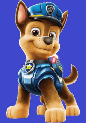 卡通警犬身穿藍色制服向觀眾微笑 — 汪汪隊立大功 GIF 壁紙