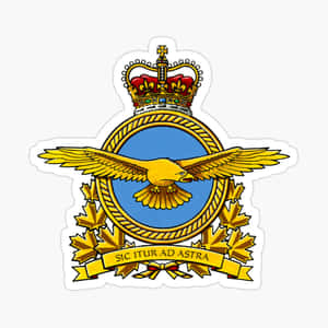 加拿大皇家空軍徽章，飾有金鷹和皇冠 — 空軍 壁紙
