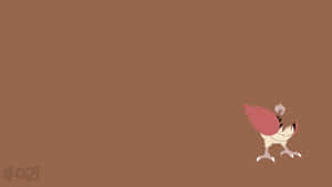 一隻卡通鳥，紅色翅膀和白色身體，在棕色背景上。 — 電玩遊戲 GIF 壁紙