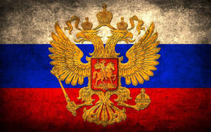 帶有雙頭鷹徽章的俄羅斯國旗，採用垃圾搖滾風格。 — 古巴國旗 壁紙