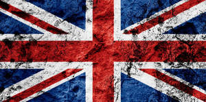 磨損紋理的英國國旗，紅、白、藍色 — 英格蘭國旗 壁紙