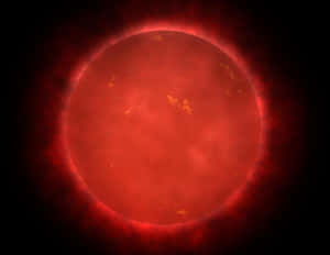 太空中帶有耀斑和日冕的紅色恆星 — 酷炫太空 壁紙