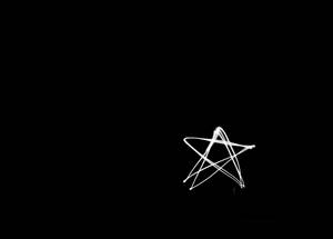 黑色背景上以光繪製的白色星星。 — 簡約 壁紙
