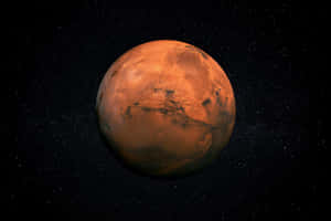 火星在深空中被星星環繞發光 — 火星人布魯諾 壁紙