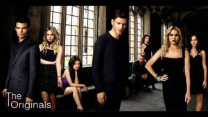 電視劇《The Originals》的演員在哥德式石廳中擺姿勢。 — 原劇《噬血之裔》 壁紙