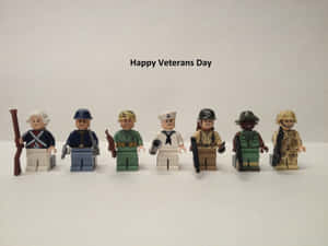 七個LEGO士兵人偶，代表不同軍事時代，紀念退伍軍人節。 — 退伍軍人節 壁紙