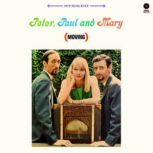 Peter Paul and Mary 樂隊照片在復古專輯封面，有華麗行李箱。 — 音樂 壁紙