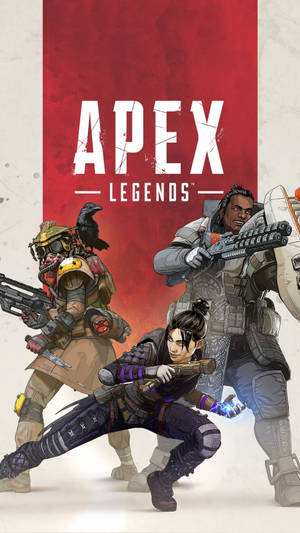 三個身穿戰鬥裝備手持武器的Apex Legends角色。