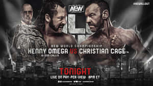 AEW摔角冠軍賽海報， featuring Kenny Omega vs Christian Cage。 — 高清 壁紙