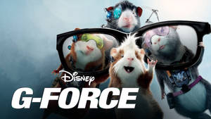 三隻天竺鼠戴著護目鏡和裝備，為迪士尼的 G-Force 英勇地擺姿勢。 — G力特攻隊 壁紙