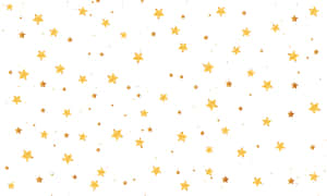 金色星星散落在白色背景上，用於節日裝飾。 — 低對比 壁紙