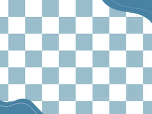 藍白棋盤格圖案，角落有波浪形狀。 — 海灘日落 壁紙