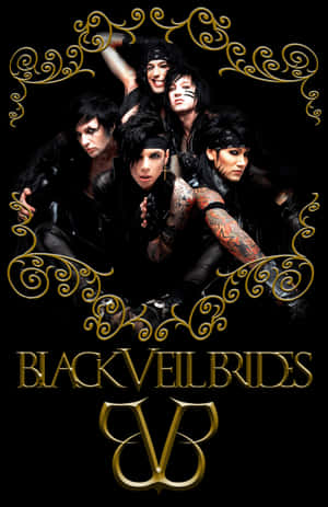 Black Veil Brides 樂團成員穿著哥德式服裝，帶有刺青和妝容。 — Oppo Pad Mini 壁紙