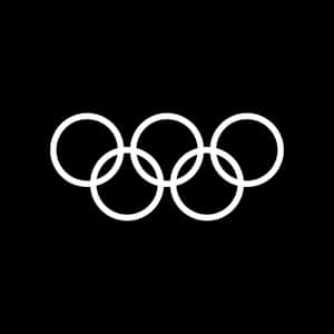 黑色背景上的五個奧運五環 — 慶祝 壁紙